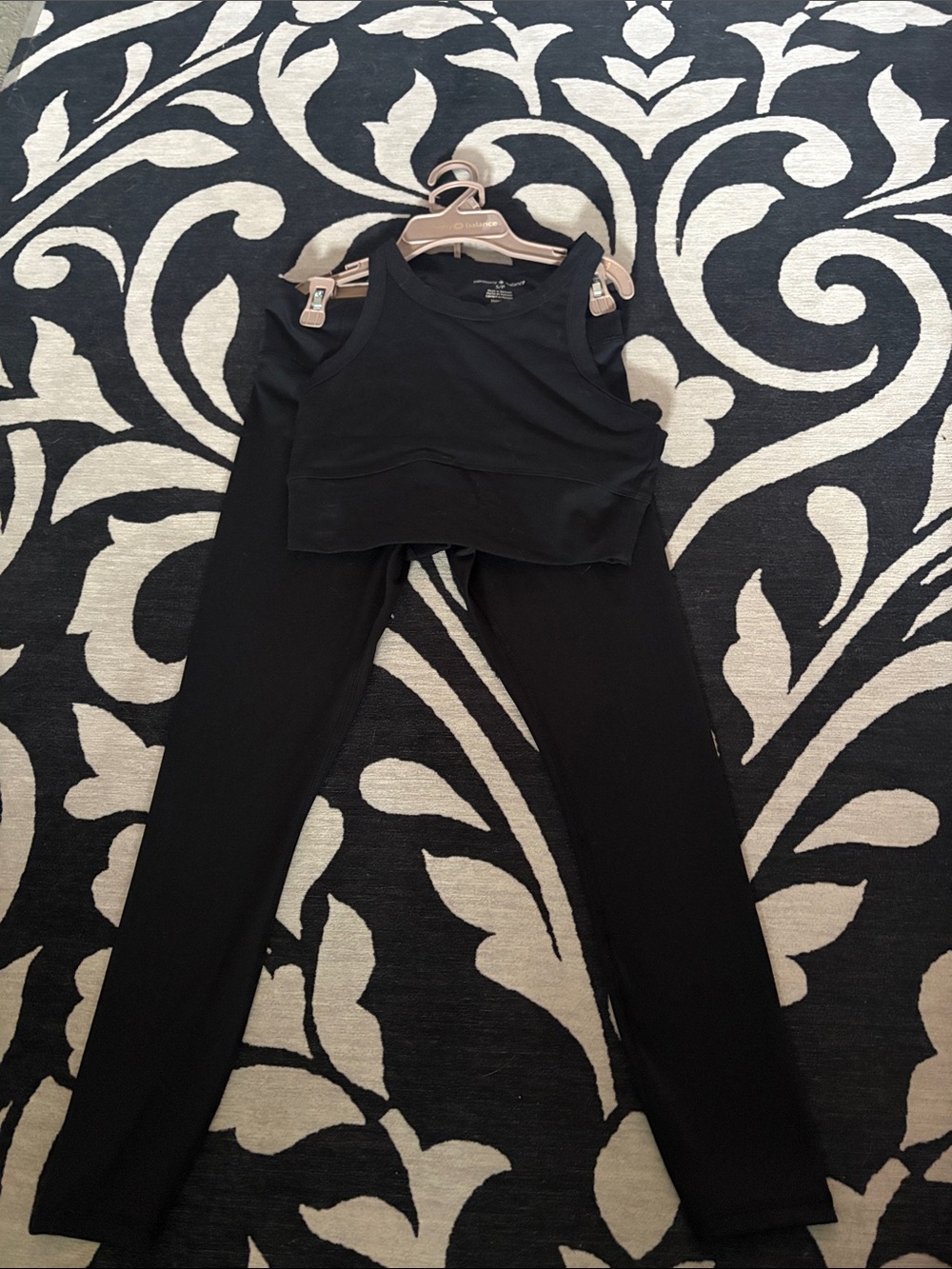 Everyday Black Ribbed Tank & High-Rise Leggings Set